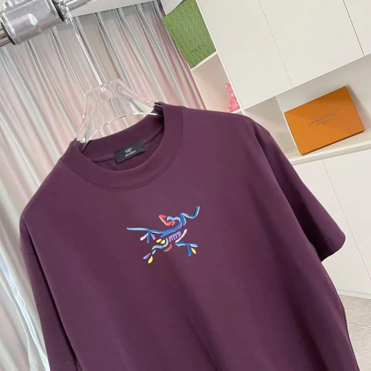 ARC'TERYX* 2025 New Arrival logo t g Same Style Size：S M L XL XXL ：Black White Blue Purple